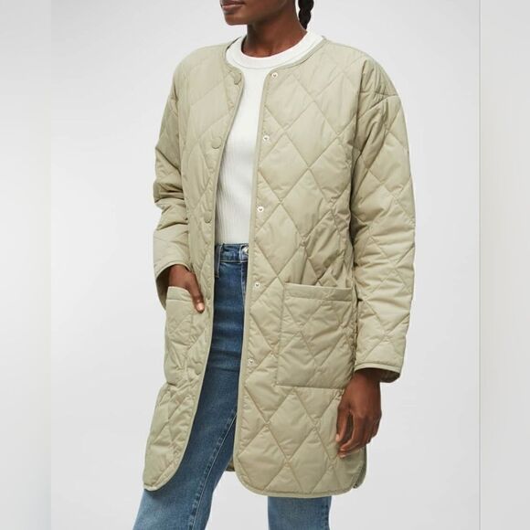 NWT Michael Stars Sonnet Snap-Front Quilted Coat - Picture 1 of 6